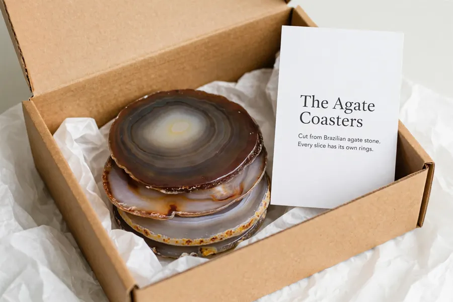 Agate coasters · set of 4 — Brazil