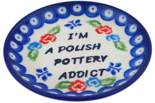 Pottery plate · 4 in — Poland
